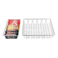 Display Basket Chrome Oblong 35 x 30 x 5cm - pack size 1