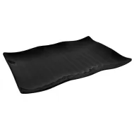 Wavy Platter Black Melamine Oblong 42x29.5x4cm - pack size 1