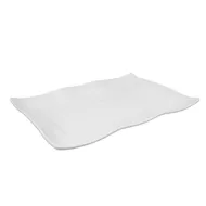 Wavy Platter White Melamine Oblong 42x29.5x4cm - pack size 1