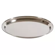 Service Tray Stainless Steel Round 30cm - pack size 1