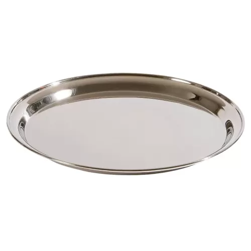 Service Tray Stainless Steel Round 30cm - pack size 1