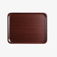 Cambro Mykonos Laminated Mahogany Anti-Slip Rectangular Tray 38x27cm - pack size 1