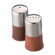 Salt & Pepper Wood & Stainless Steel 6cm - pack size 1