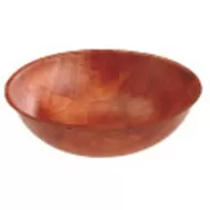 Bowl Brown Wooden Round 25cm - pack size 1
