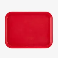 Cambro Fast Food Plastic Red Rectangular Tray 34.5x26.5cm - pack size 1