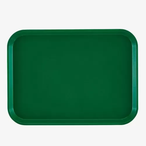 Cambro Fast Food Plastic Green Rectangular Tray 34.5x26.5cm - pack size 1