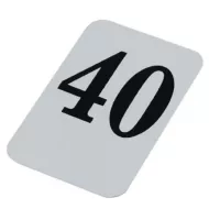 Mileta Banquet Plastic Flat Table Numbers With Black On White Text - 21 To 40 - pack size 1
