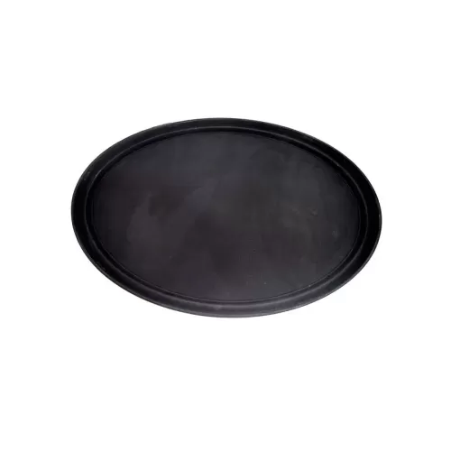Black Tray Oval 68 x 56cm Anti Slip - pack size 1