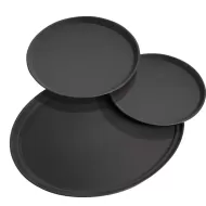 Black Tray Round 35.5cm Anti Slip - pack size 1