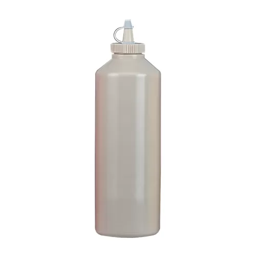 Sauce Bottle Beige Plastic 100cl - pack size 1