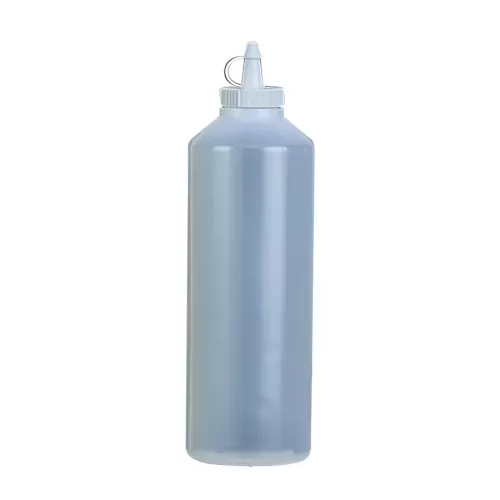 Sauce Bottle Clear Plastic 100cl - pack size 1
