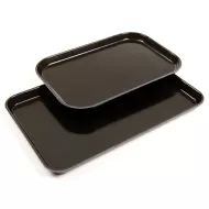 Cambro Fibreglass Black Rectangular Market Tray 38.1x25.7x1.9cm - pack size 1