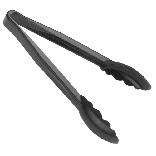 Cambro Polycarbonate Black Scalloped Tongs 23cm - pack size 1