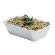 Cambro Tulip Deli White Rectangular Presentation Crock 17.5x26x8cm 2 Litre - pack size 1