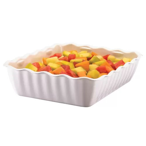 Cambro Tulip Deli White Rectangular Presentation Crock 26.5x33.5x8cm 4.6 Litre - pack size 1