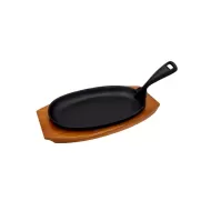 Sizzle Platter Black Cast Iron Oval 24 x 15.5cm - pack size 1