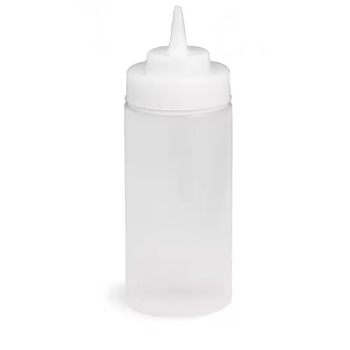 Tablecraft 16 oz Widemouth Squeeze Bottle Clear - pack size 1