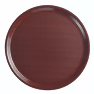 Cambro Mykonos Laminated Mahogany Round Non-Slip Tray 32cm - pack size 1
