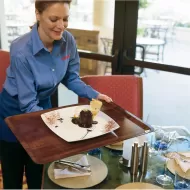 Cambro Capri Laminated Walnut Rectangular Tray 61x43cm - pack size 1