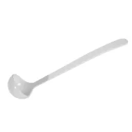 White 1oz Melamine Ladle - pack size 1
