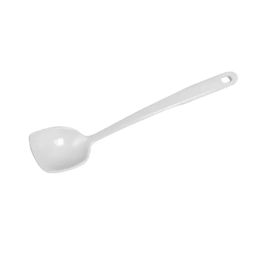 Solid Spoon White Melamine 25cm - pack size 1