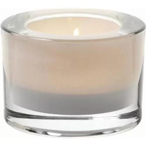 Heavy Base Tealight Holder White Glass 8cm - pack size 12