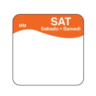 DayMark Label Saturday Removable Square 25mm - pack size 1
