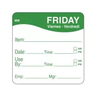 DayMark Label Friday Removable Square 51mm - pack size 1