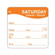 DayMark Label Saturday Removable Square 51mm - pack size 1