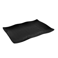 Wavy Platter Black Melamine Oblong 30x21x4cm - pack size 1