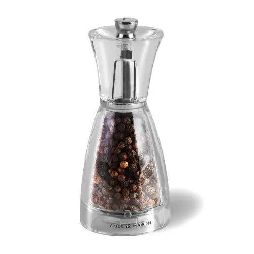 Cole & Mason Pina Clear Acrylic Pepper Mill 12.5cm - pack size 1
