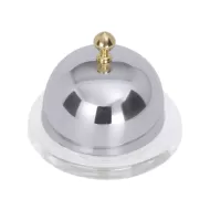 Contacto Glass Butter Dish with 18/10 Stainless Steel Cloche 9cm - pack size 1