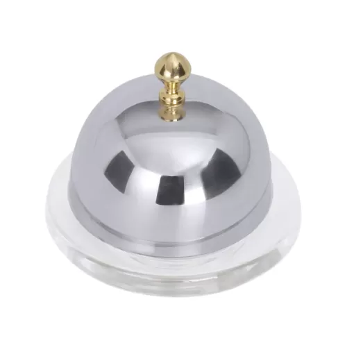 Contacto Glass Butter Dish with 18/10 Stainless Steel Cloche 9cm - pack size 1