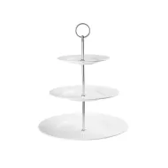 Churchill Alchemy Fine China White Round Three Tier Plate Tower 33x28cm - pack size 2