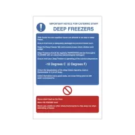 Mileta Safety Sign Deep Freezer Sign - pack size 1