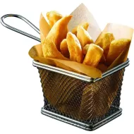 Stainless Steel Serving Fry Basket Rectangular - pack size 1