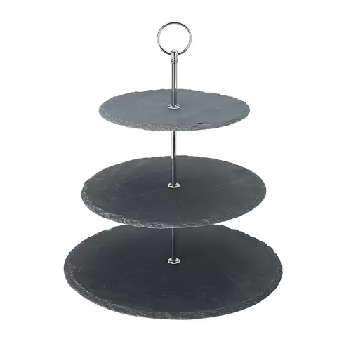 Cake Stand Slate Platter 3 Tier - pack size 1