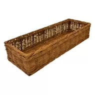 Poly Wicker Rectangle Willow Basket 55x19.5cm - pack size 1
