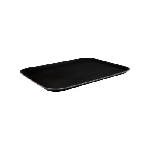 Beaumont Rectangular Black Polypropylene Non Slip Tray 46.2x36cm - pack size 1