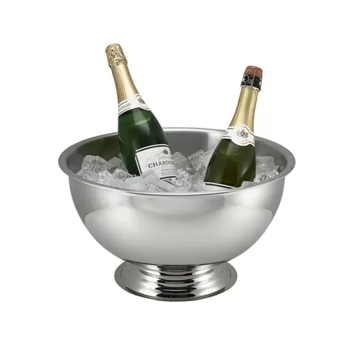 Genware Silver Stainless Steel Champagne Bowl 38cm - pack size 1