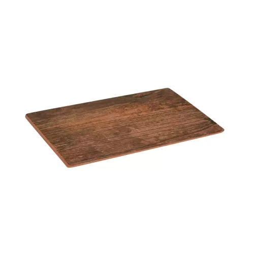 Rustic Wood 1/4 size Melamine Tray - pack size 1