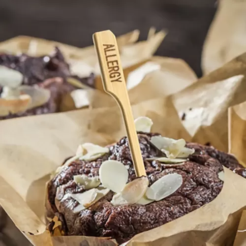 Allergen Paddle Pick 90mm Bamboo Pack Of 100 - pack size 1