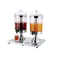 Contacto Stainless Steel Double Juice Dispenser With Plastic Containers 2 x 8 Litre - pack size 1
