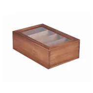 Acacia Wood Tea Box - pack size 1