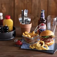 Stainless Steel Square Serving Basket 9.5 x 6cm - pack size 6