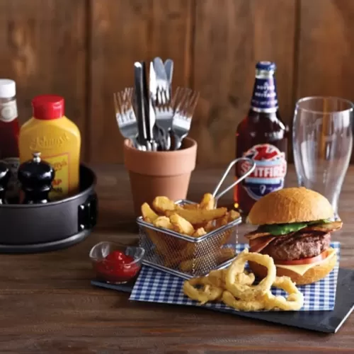 Stainless Steel Square Serving Basket 9.5 x 6cm - pack size 6