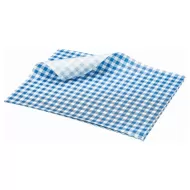 Greaseproof Paper Gingham Print Blue 25 x 20cm - pack size 1
