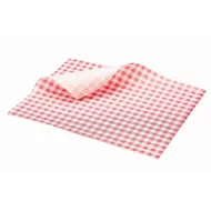 Greaseproof Paper Gingham Print Red 25 x 20cm - pack size 1