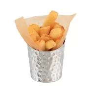 Angled Cone Hammered 11.6x9.6cm Stainless Steel - pack size 12