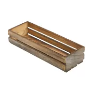 Wood Crate Dark Rustic 34x12x7cm - pack size 1